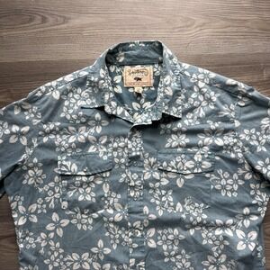 Western Aloha Mens Shirt XXL Pearl Snap Hawaiian Floral Made in Texas USA Button